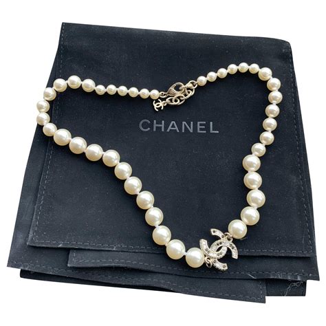 collier perle chanel vintage|Collier Perles Chanel Authentique .